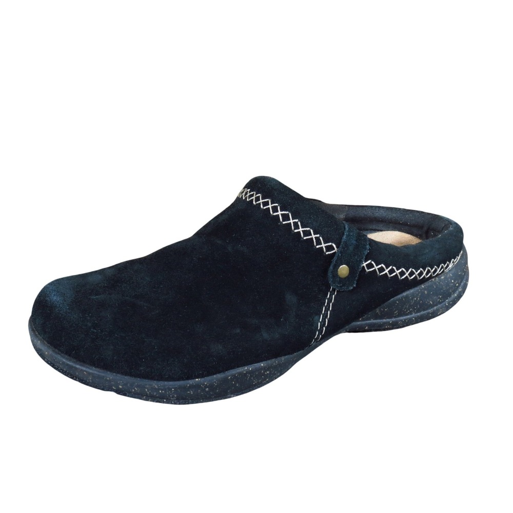 Clarks Roseville Echo Womens Mule Size 8.5 Casual Daily Wear Black Suede Slip On